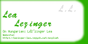 lea lezinger business card